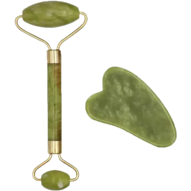 Jade Roller And Gua Sha Set With Gift Box For Beautiful Skin -247793612 - Rokomari product